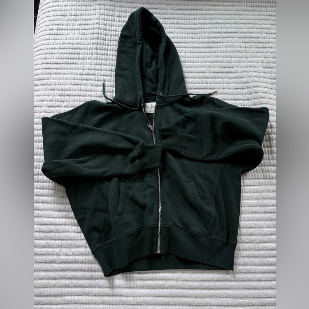 Abercrombie & Fitch Forest Green Zip Up Hoodie